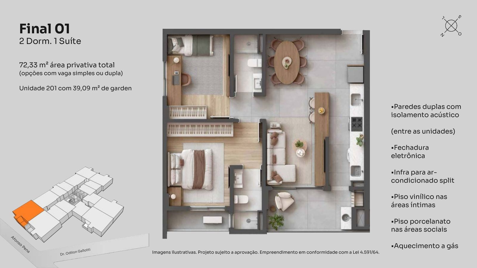 Planta Final 01 · 2 dorm. (1 suíte)