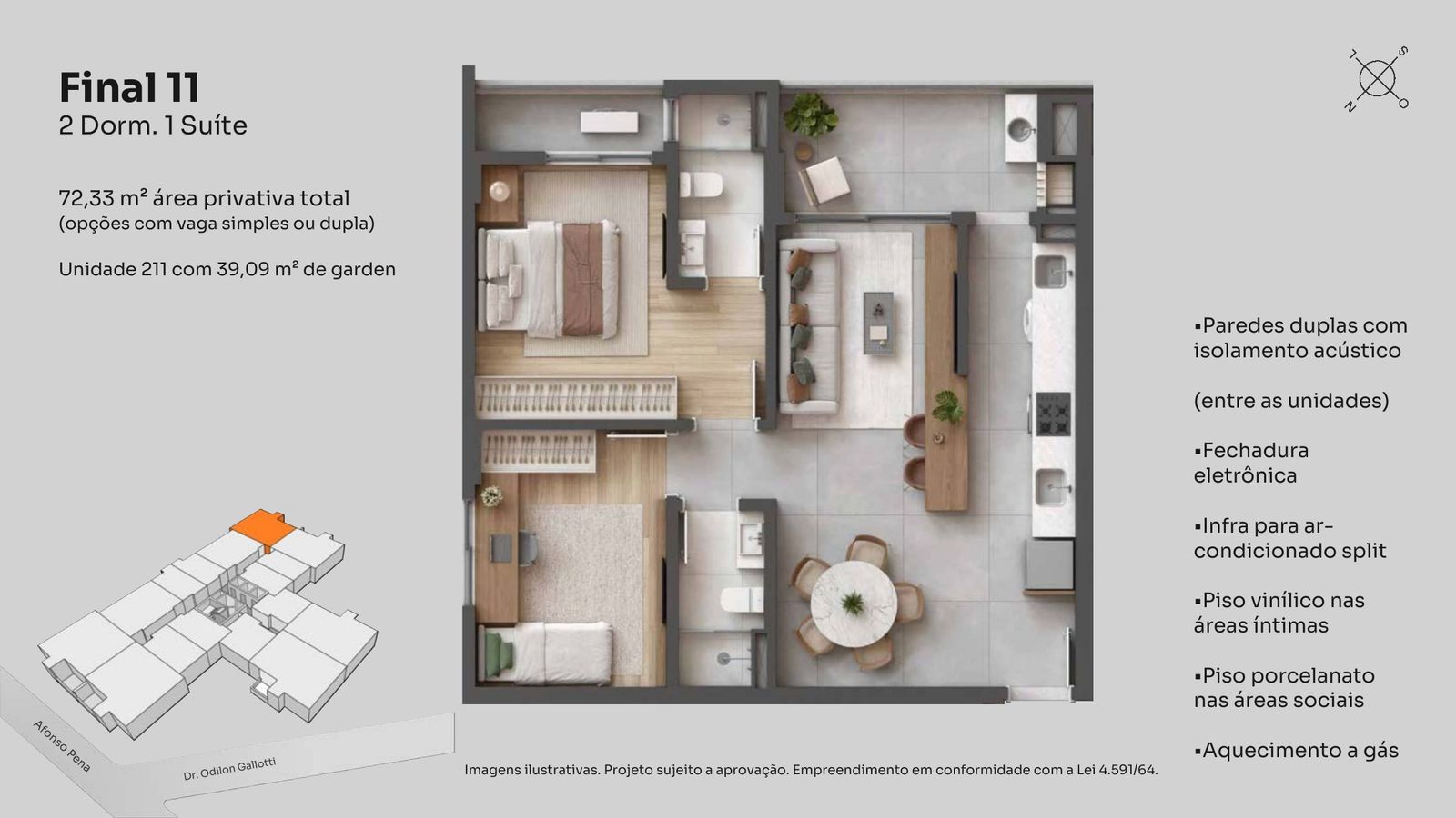 Planta Final 11 · 2 dorm. (1 suíte)